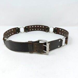 Hipwear Italian Leather 1.5" Harness Belt Brown L